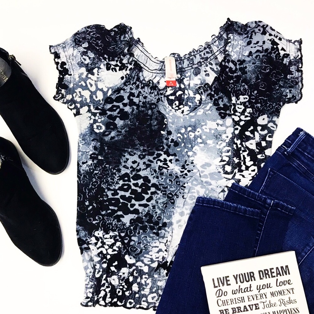 Ombré Leopard Print Blouse